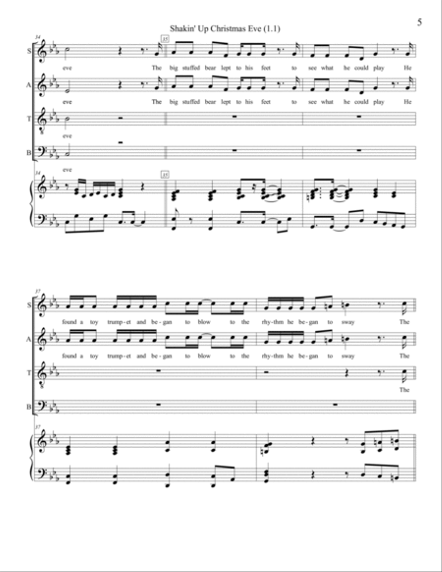 Shakin' Up Christmas Eve Shakin' Up Christmas Eve Small Ensemble scores gallery preview page 5
