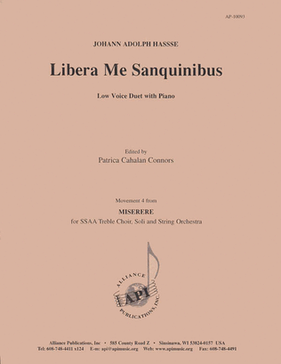 Book cover for Libera Me De Sanguinibus - Alto Voc -