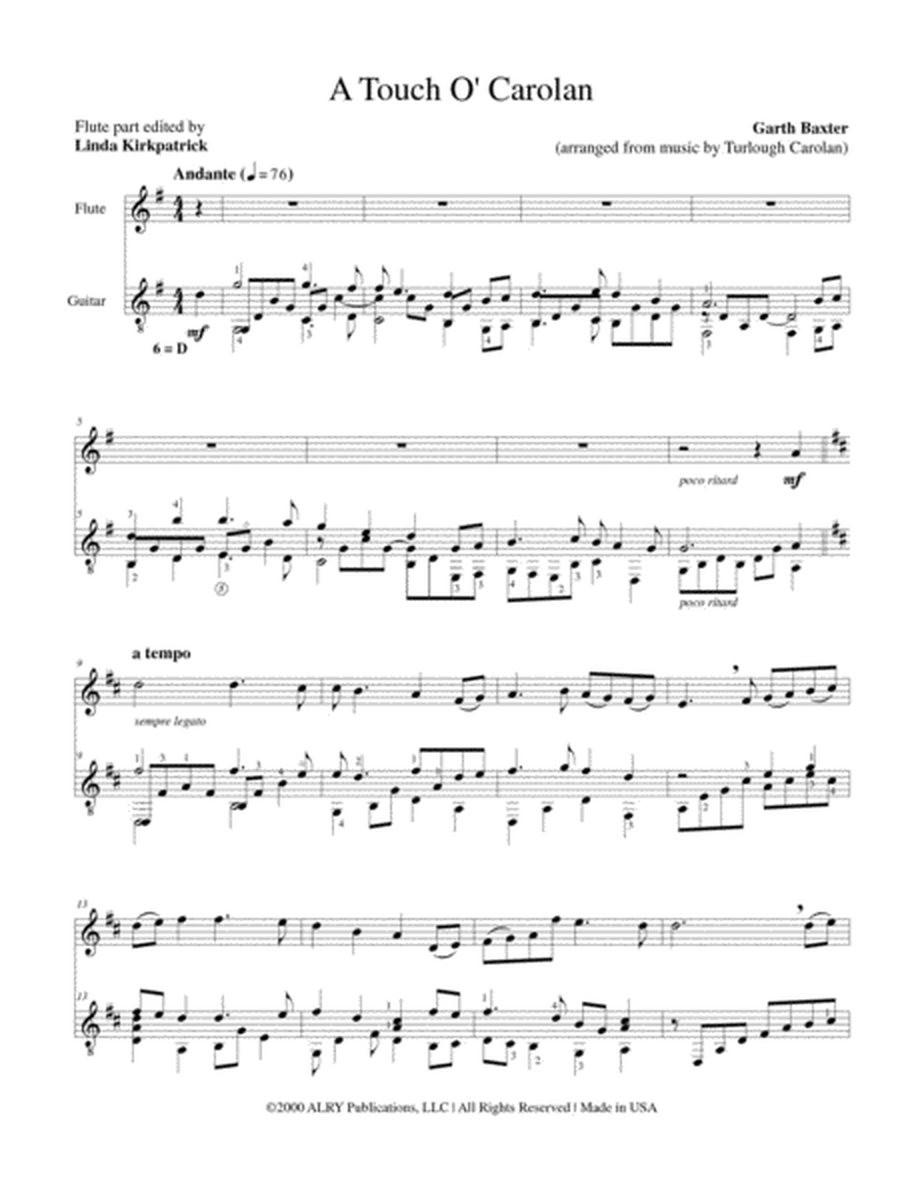 A Touch O'Carolan for Flute and Guitar