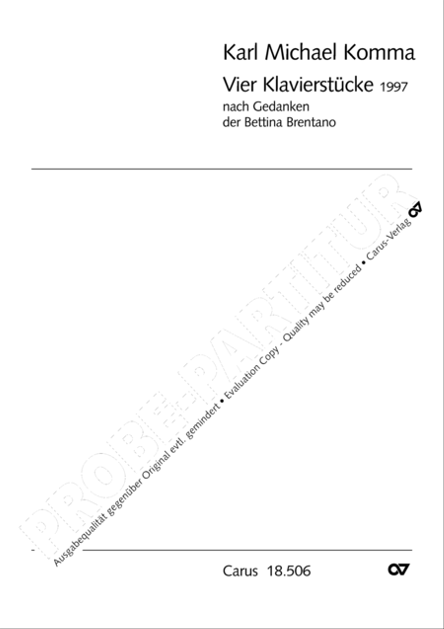 Vier Klavierstucke Vier Klavierstucke Piano Solo scores gallery preview page 2
