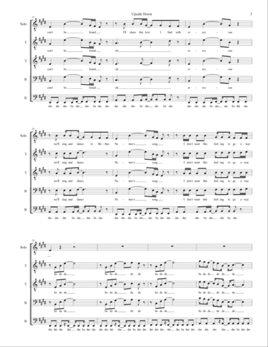 Upside Down TTBB scores gallery preview page 3