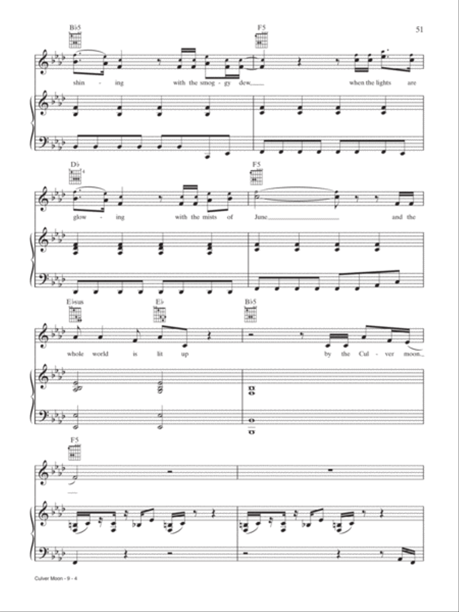 Culver Moon Piano, Vocal, Guitar scores gallery preview page 4