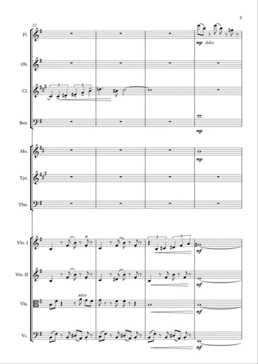 The Magpie - N. Cossins (Original Orchestral Composition) Chamber Orchestra scores gallery preview page 5
