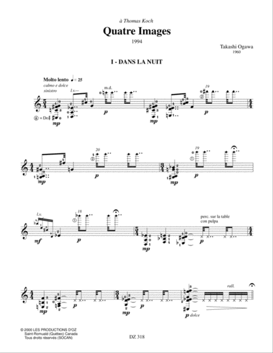 Quatre images Quatre images Classical Guitar scores gallery preview page 4