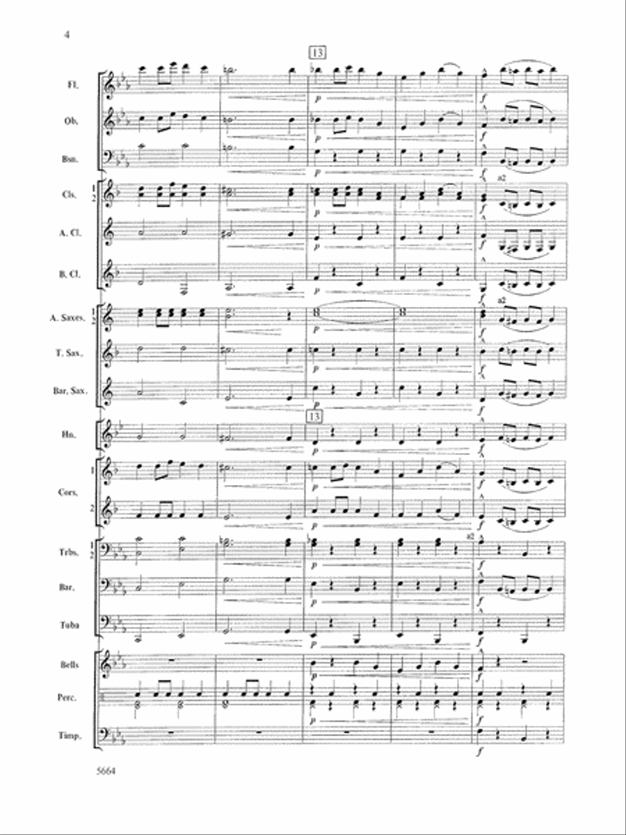 Santa Meets Sousa: Score Concert Band scores gallery preview page 4