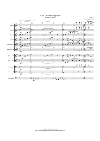 Debussy: Piano Preludes Bk.1 No.10 "La Cathédral engloutie" - symphonic wind image number null