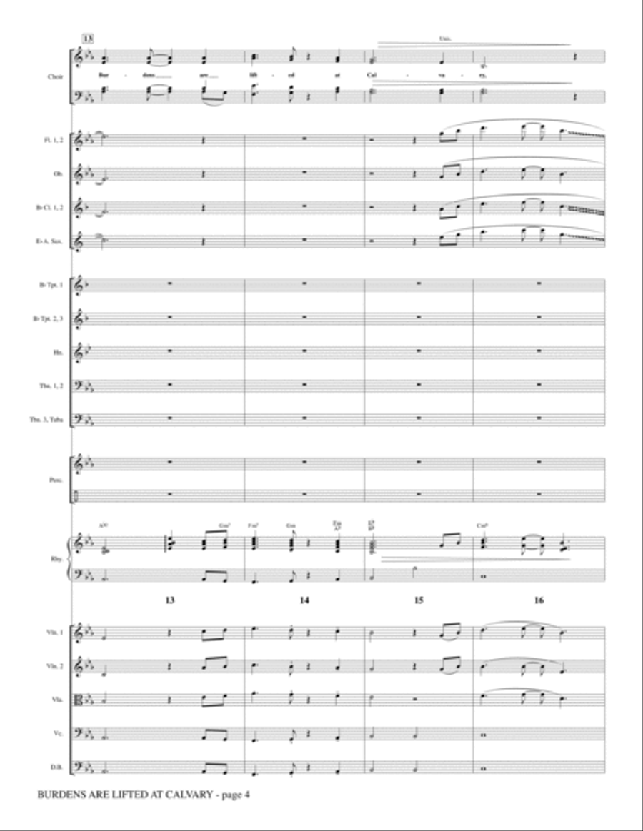Burdens Are Lifted At Calvary - Full Score Choir scores gallery preview page 4