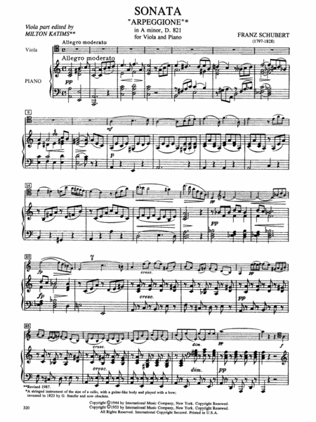 Sonata in A minor ('Arpeggione')