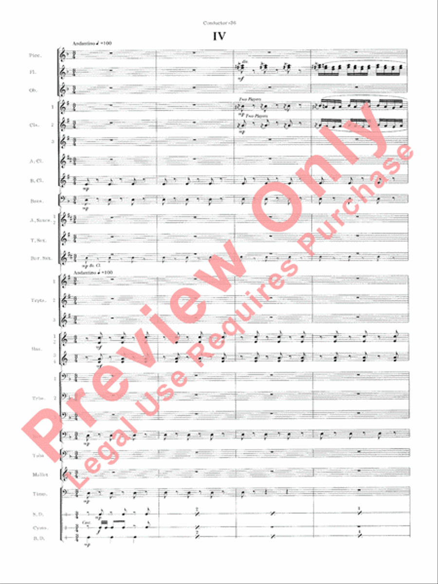 Carmen Suite Concert Band scores gallery preview page 38