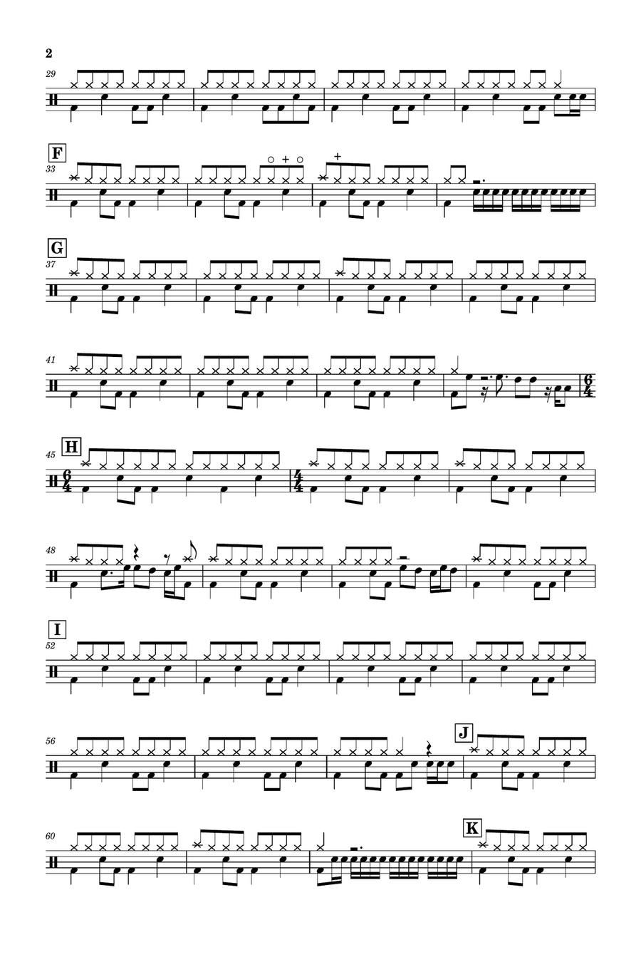 Lonely Is The Night Lonely Is The Night Drum Set scores gallery preview page 2