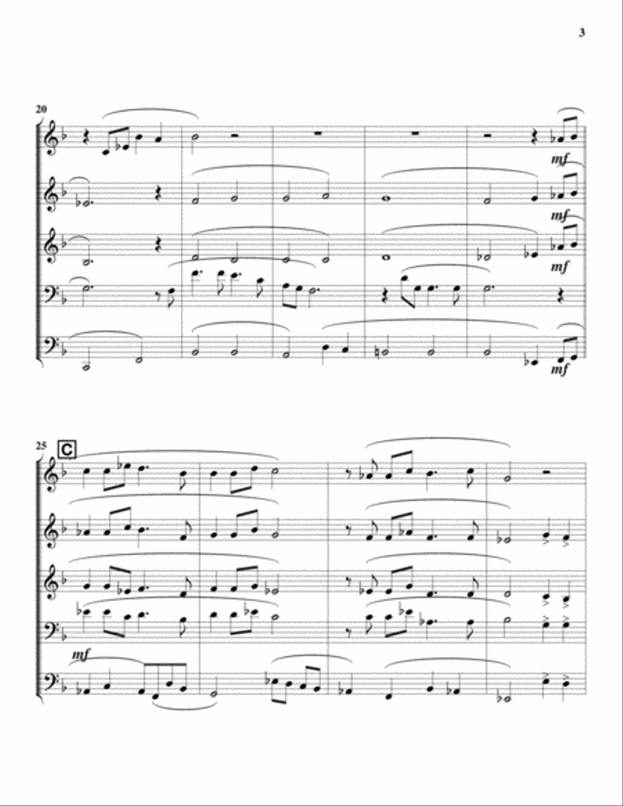 Merry Christmas, Darling Merry Christmas, Darling Brass Ensemble scores gallery preview page 6