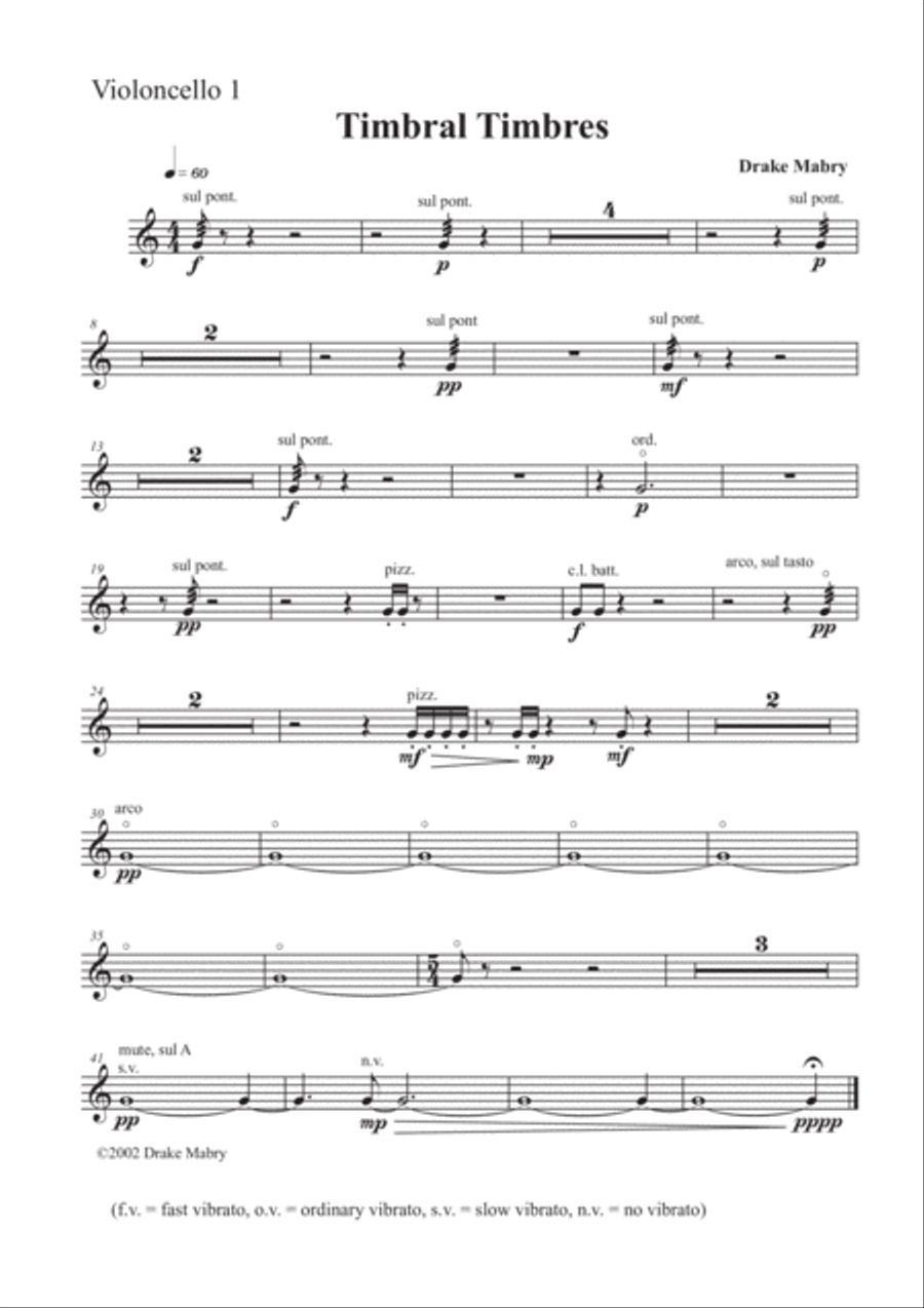 Timbral Timbres (cello octet) Large Ensemble scores gallery preview page 6