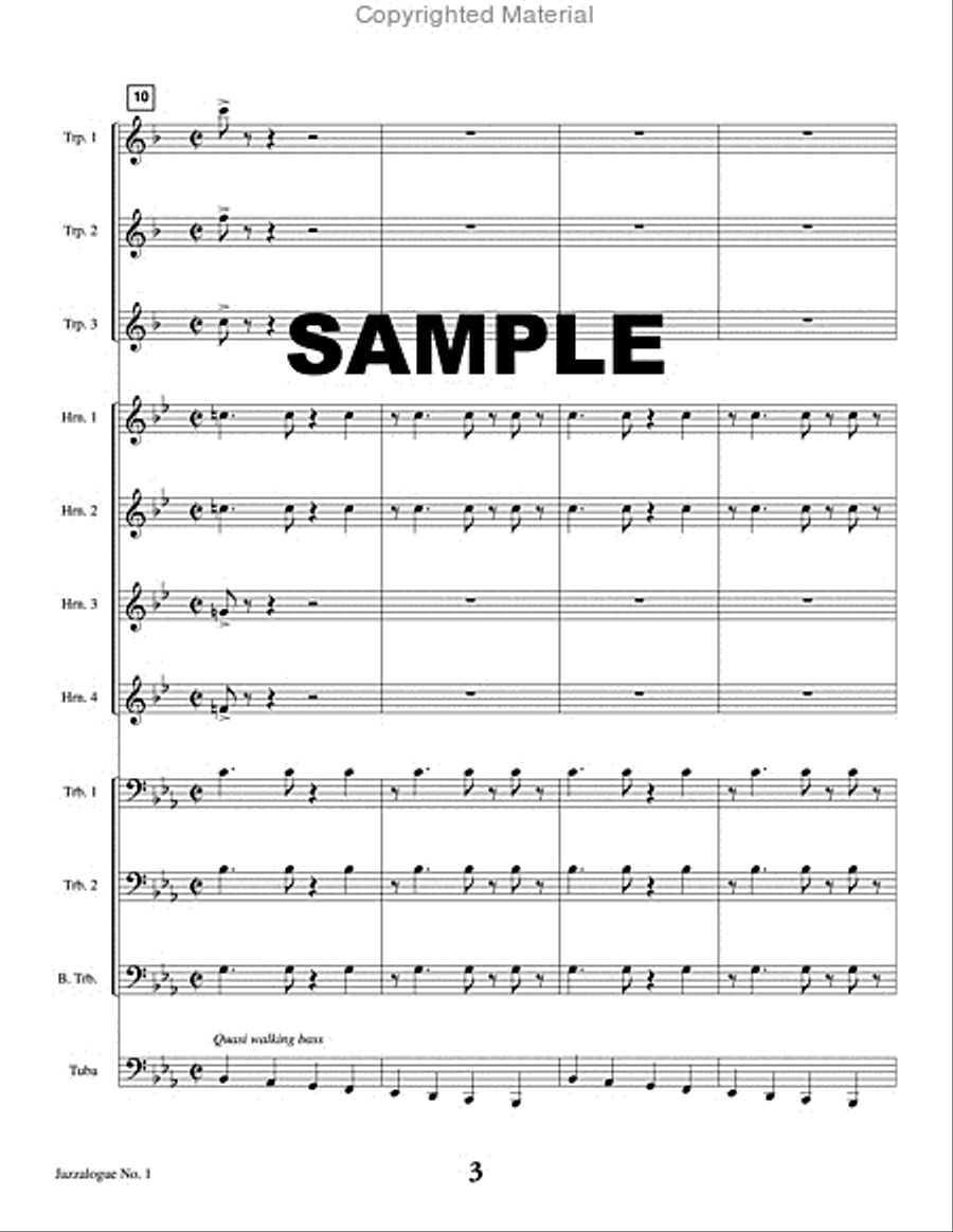 Jazzalogue No.1 Brass Ensemble scores gallery preview page 4