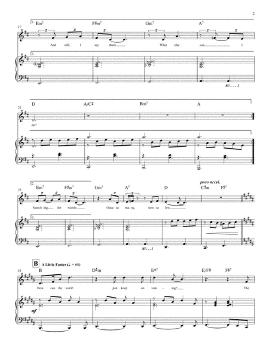 Everything's Going to be All Right (Starting Key: D Major) Voice scores gallery preview page 3