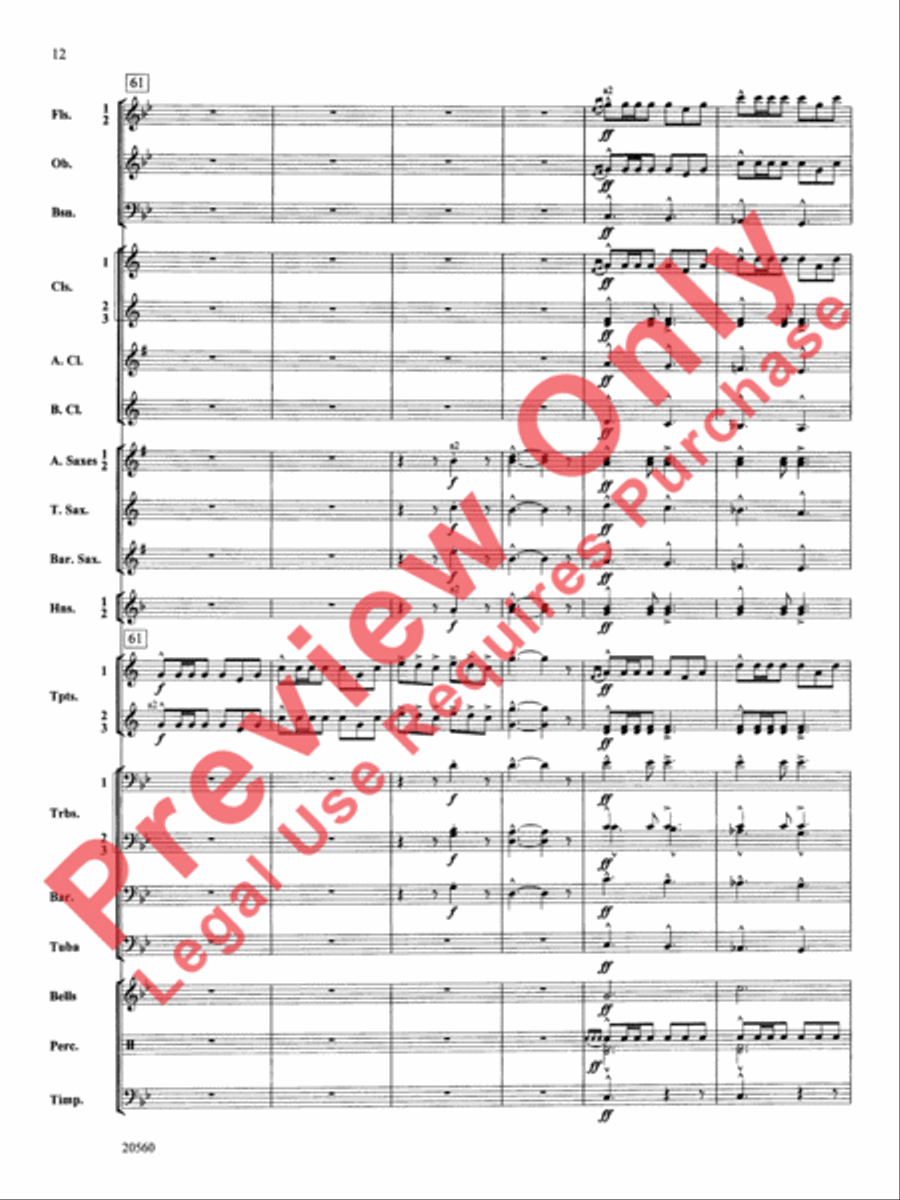 Marche Lorraine Concert Band scores gallery preview page 13