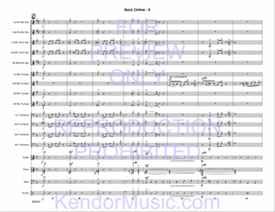 Back Online Jazz Ensemble scores gallery preview page 10