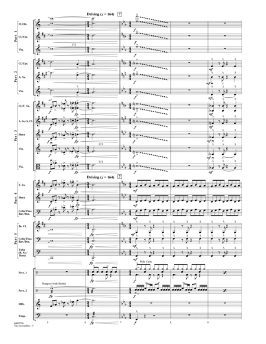 The Incredibles - Conductor Score (Full Score) Concert Band scores gallery preview page 2