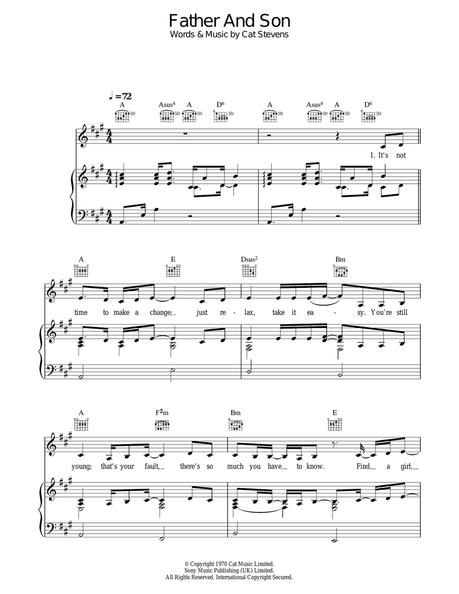 Father And Son Acoustic Guitar scores gallery preview page 1