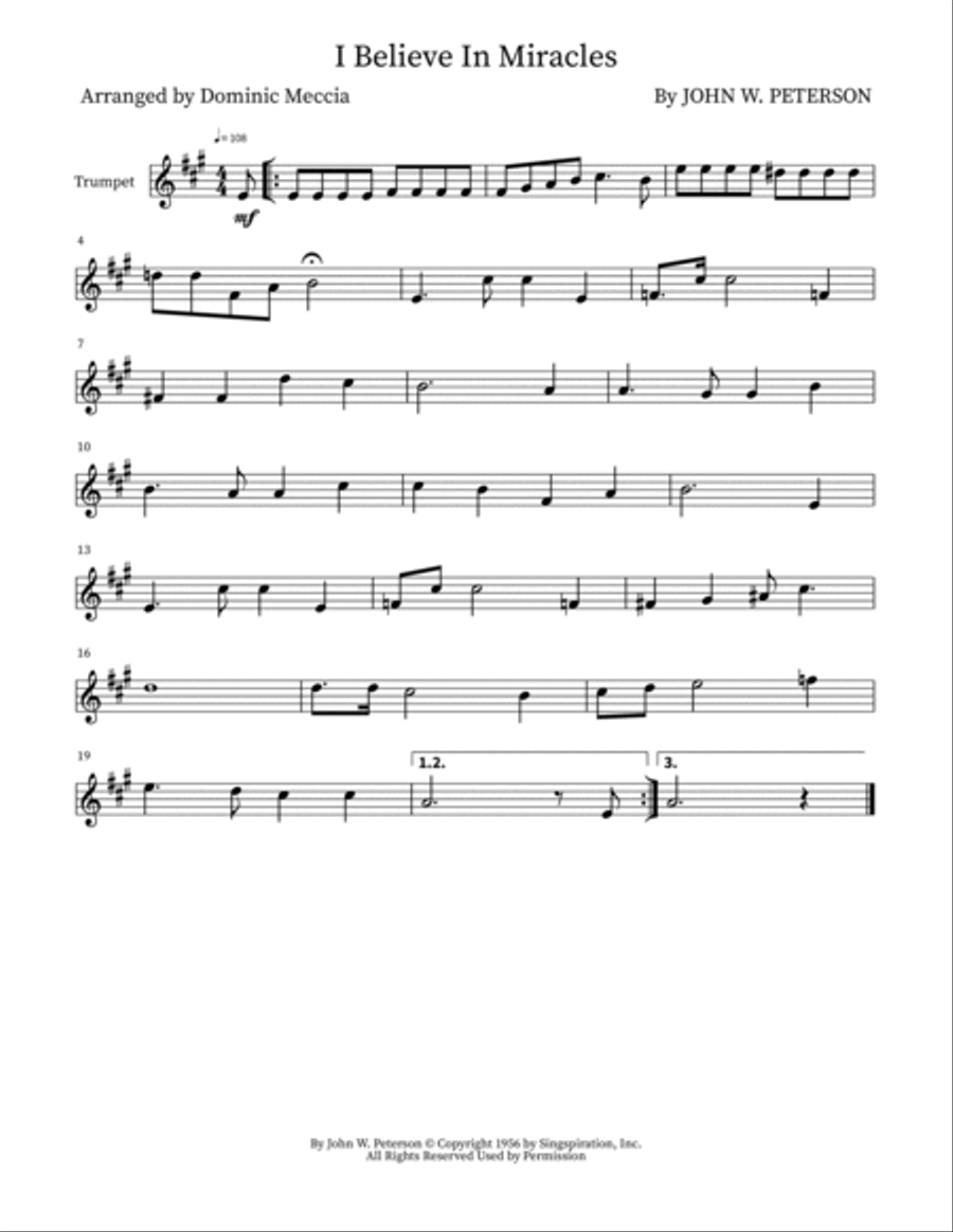 I Believe In Miracles I Believe In Miracles Horn scores gallery preview page 3