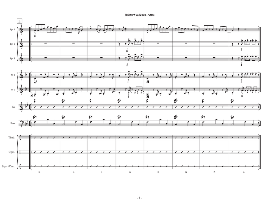 Bonito Y Sabroso Brass Ensemble scores gallery preview page 3