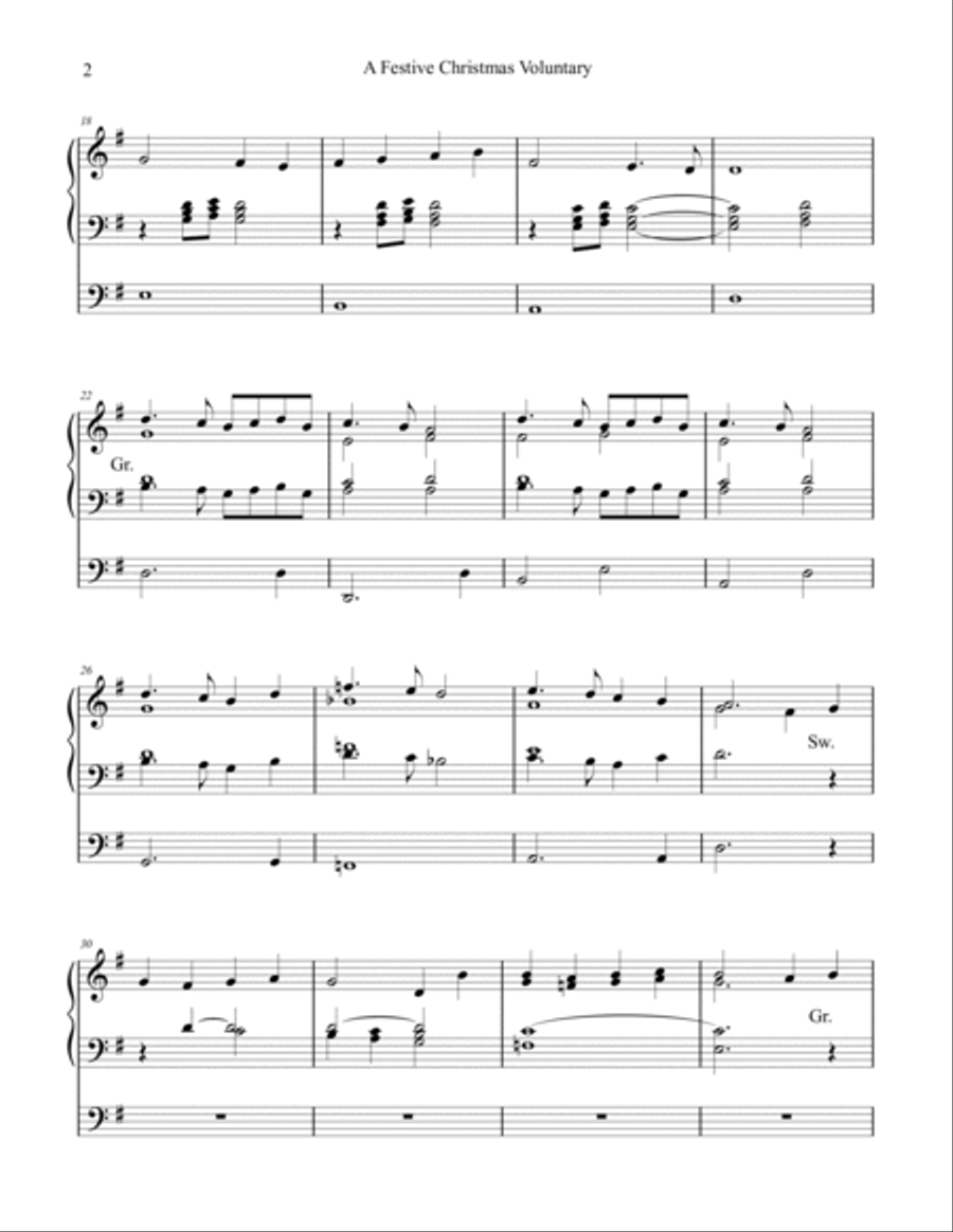 A Festive Christmas Voluntary (Adeste Fideles), organ work by Phil Lehenbauer Organ Solo scores gallery preview page 3