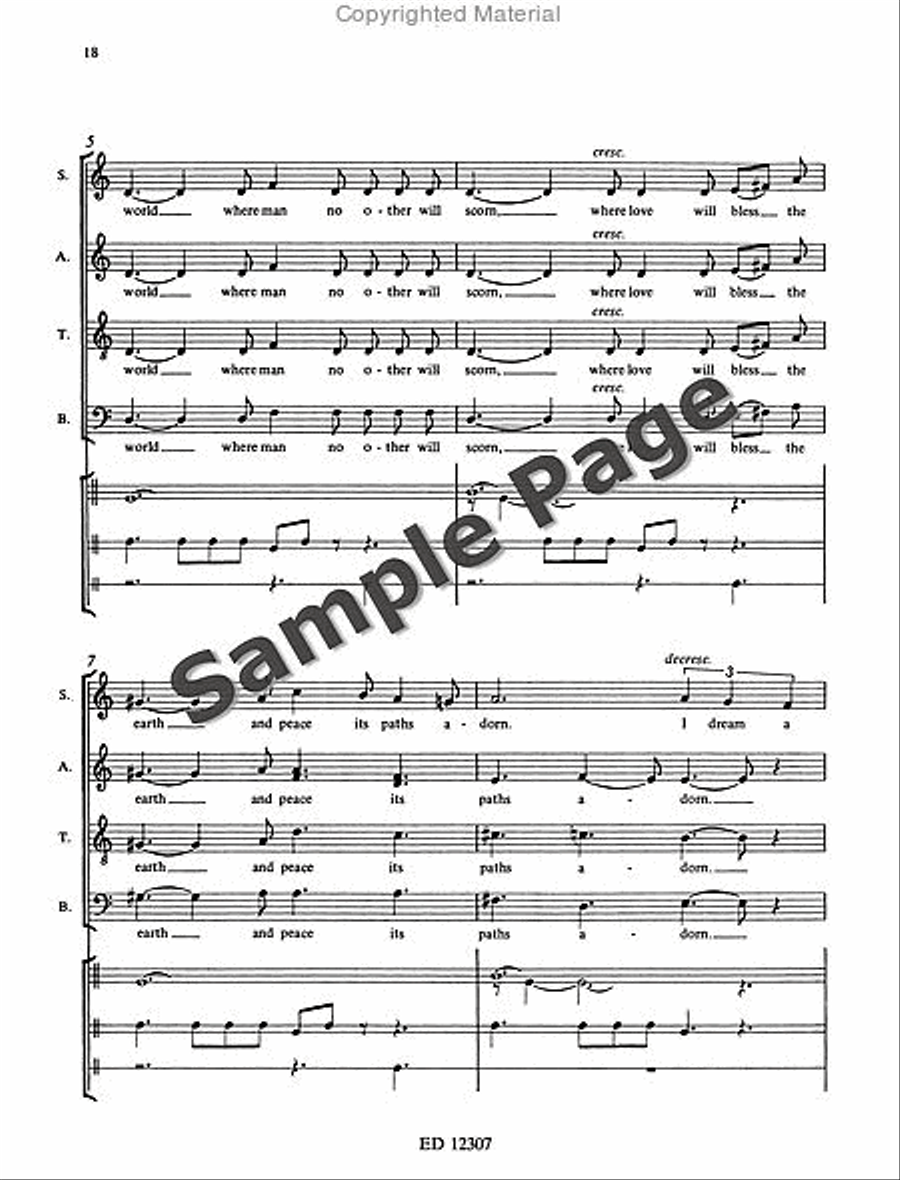 I Dream a World 4-Part scores gallery preview page 21