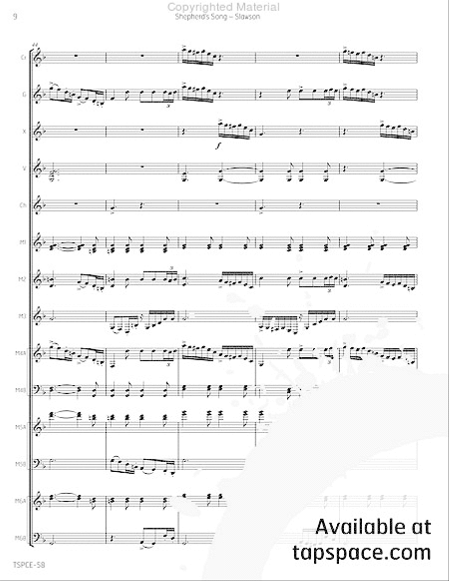 Shepherd's Song Percussion Ensemble scores gallery preview page 13