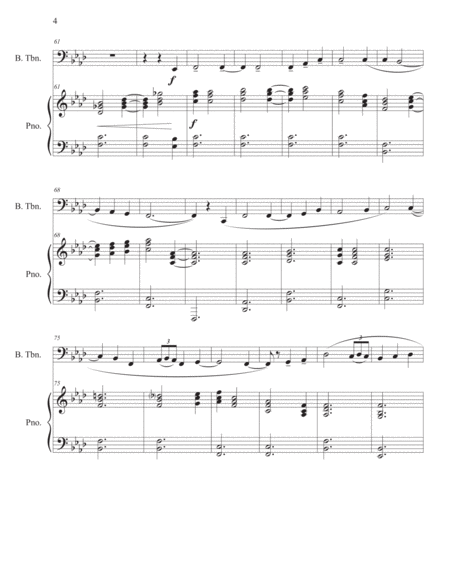 "Reflection" for Bass Trombone with Piano Accompaniment image number null