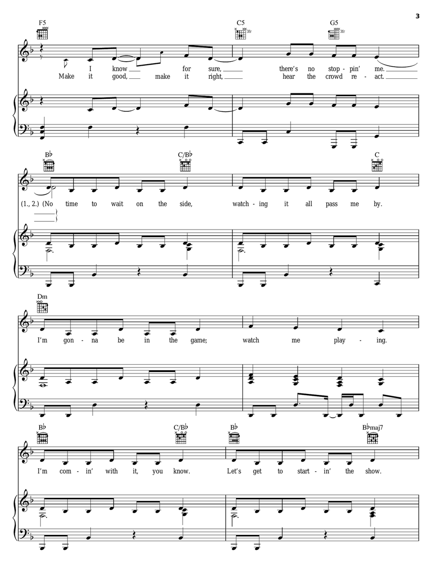It's My Turn Now It's My Turn Now Piano, Vocal, Guitar scores gallery preview page 3