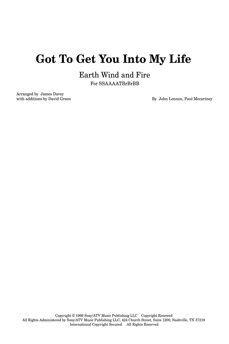 Got To Get You Into My Life