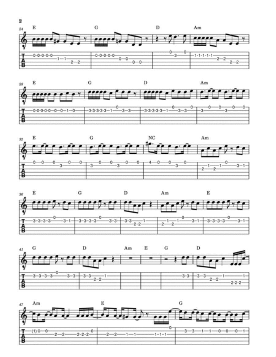 Bones Electric Guitar scores gallery preview page 2