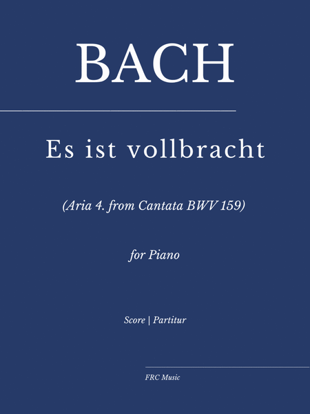 J.S. Bach: Es ist vollbracht - Aria 4. from Cantata BWV 159 (as played by Víkingur Ólafsson) image number null