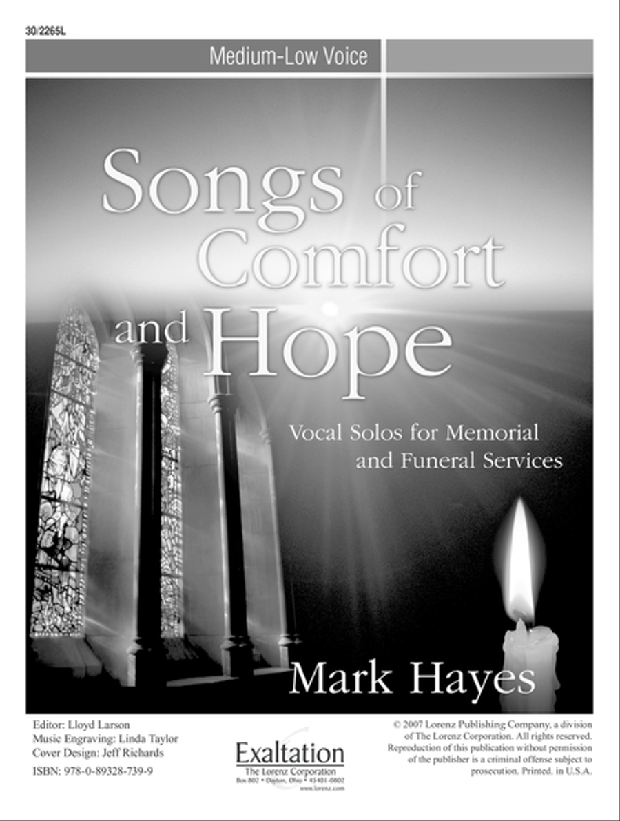 Songs of Comfort and Hope - Medium-low Voice Medium Voice scores gallery preview page 1
