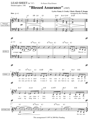 Blessed Assurance (Lead Sheet)