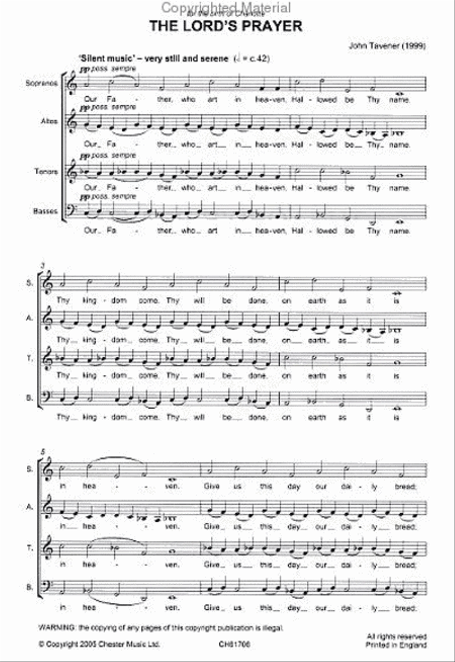 The Lord's Prayer (1999) 4-Part scores gallery preview page 2