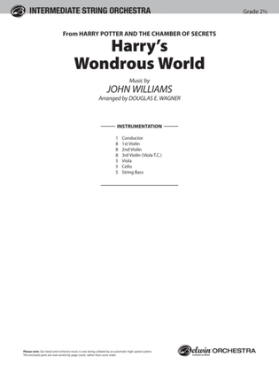 Book cover for Harry's Wondrous World (from Harry Potter and the Chamber of Secrets): Score