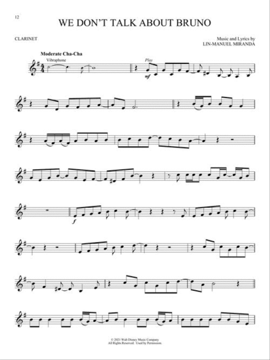 Encanto for Clarinet Clarinet Solo scores gallery preview page 5