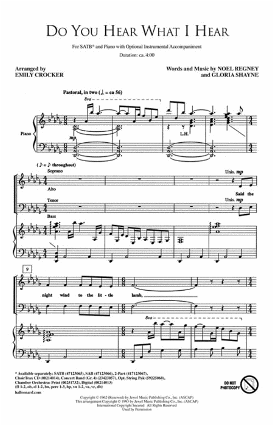 Do You Hear What I Hear 4-Part scores gallery preview page 2