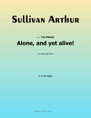 Book cover for Alone, and yet alive! by A. Sullivan, in D flat Major