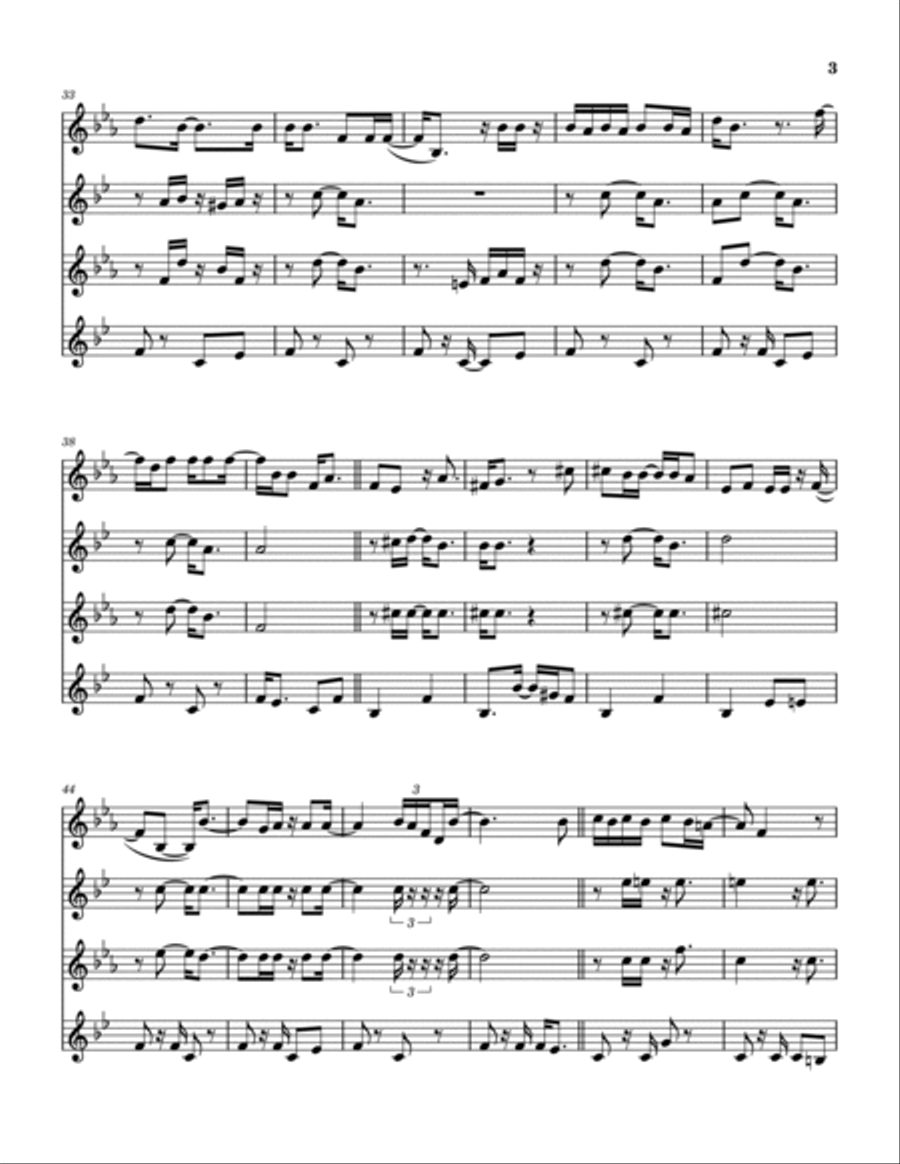 Workin' Man Blues Workin' Man Blues Saxophone Quartet scores gallery preview page 4