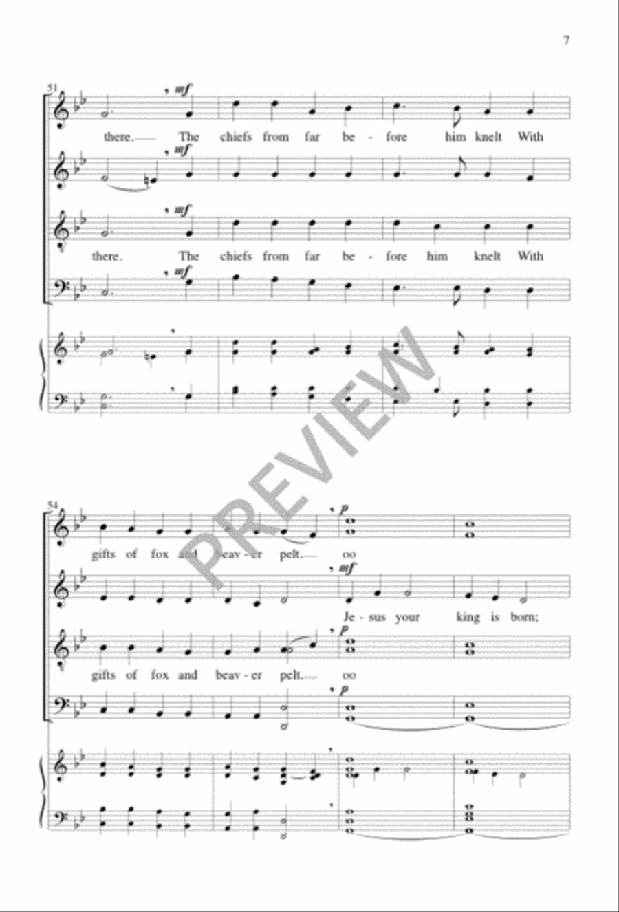 ’Twas in the Moon of Wintertime 4-Part scores gallery preview page 7
