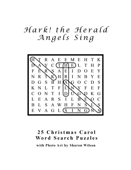 Hark! the Herald Angels Sing (25 Christmas Carol Word Search Puzzles)