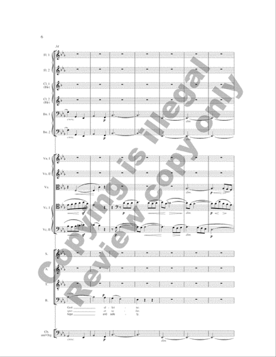 Verleih' uns Frieden (Grant Unto Us Thy Peace, O Lord) (Full Score) Choir scores gallery preview page 4