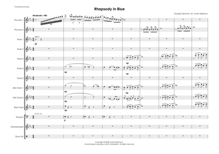 Rhapsody In Blue - flute choir / flute ensemble image number null