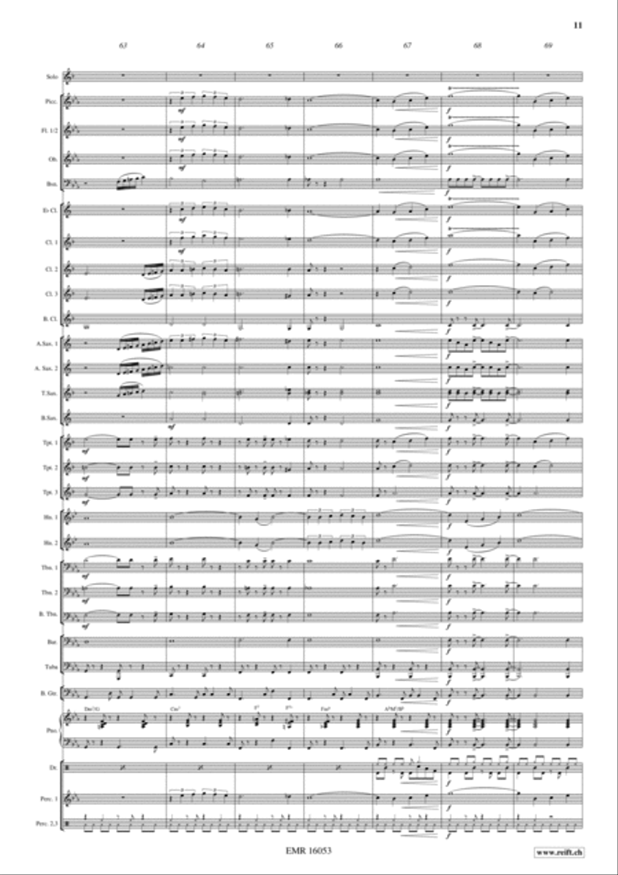 Blue Clarinet Concert Band scores gallery preview page 12