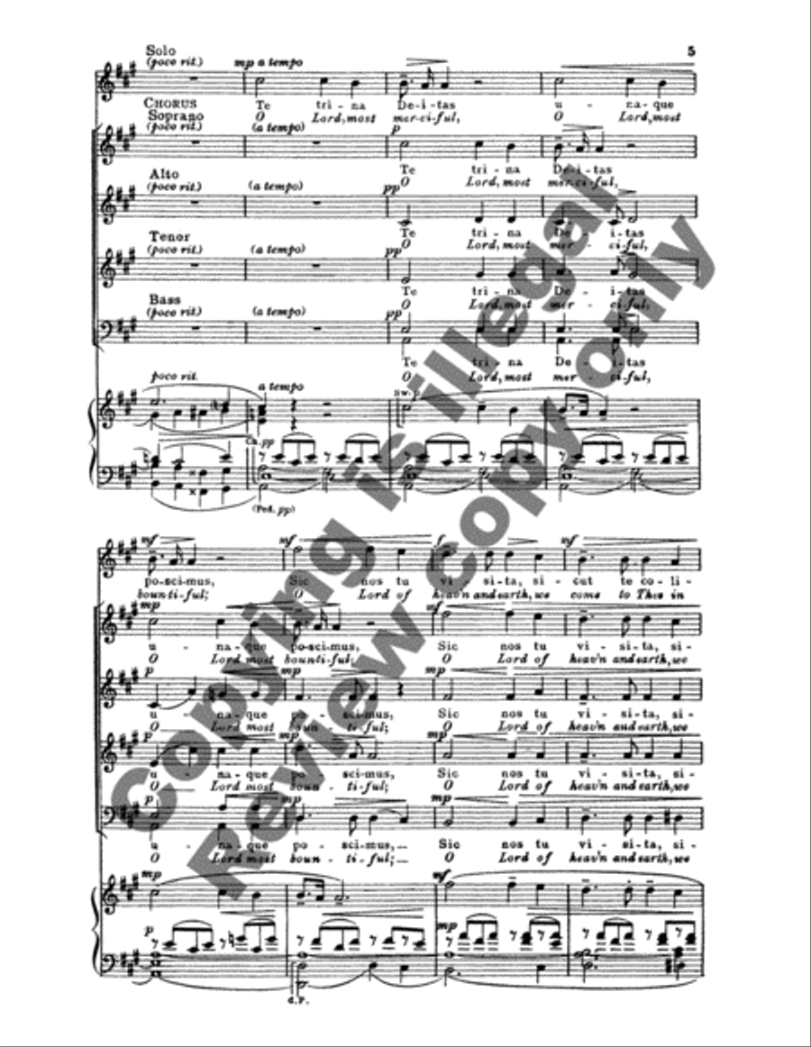 Panis angelicus: O Lord, most merciful 4-Part scores gallery preview page 7