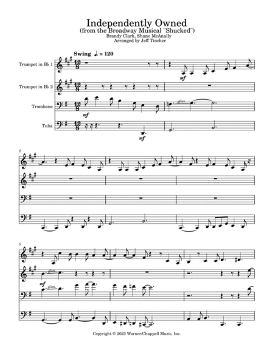 Independently Owned Independently Owned Brass Quartet scores gallery preview page 2