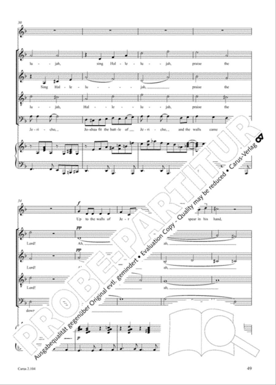 Hallelujah. Gospels and Spirituals for mixed choir Mixed Choir scores gallery preview page 37