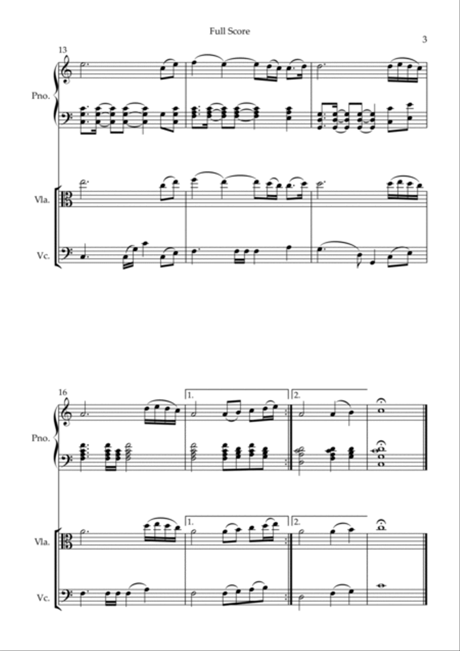 Agnus Dei Agnus Dei Piano Trio scores gallery preview page 3