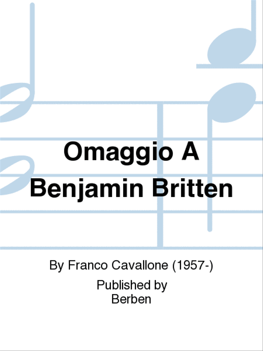 Omaggio A Benjamin Britten Chamber Music scores gallery preview page 1